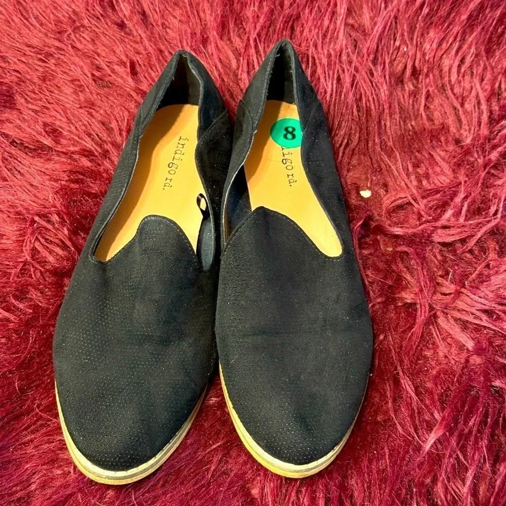 Indigord. Black Slip-On Women's Shoes Sz‎ 8